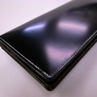 ジャパンブラックコードバンロングウォレットワキシーフィニッシュ