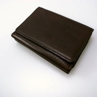 三つ折りコンパクトウォレットダークブラウン