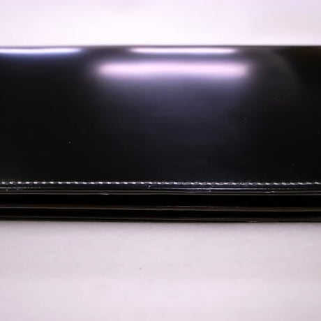 ジャパンブラックコードバンロングウォレットワキシーフィニッシュ