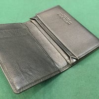 風琴マチ名刺入れ子牛革シュリンク加工