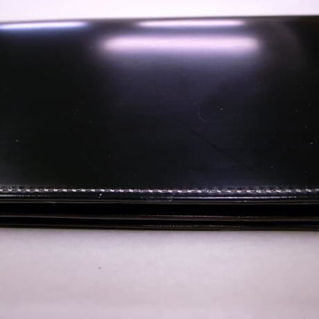 ジャパンブラックコードバンロングウォレットワキシーフィニッシュ