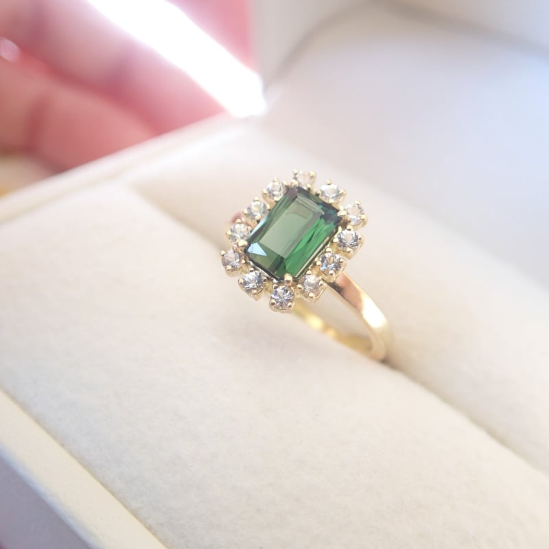 Sparkle ring（グリーントルマリン） | Beau Blue