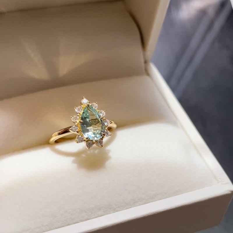 Classy Sparkle Ring（グリーンベリル） | Beau Blue