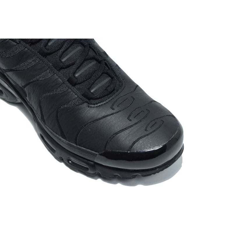 NIKE AIR MAX PLUS TRIPLE BLACK LEATHER ナイキ エアマッ...