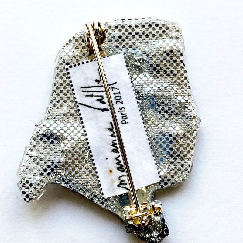 marianne batlle ブローチ カールFACE small パリ ハンドメイド marianne batlle ブローチ カールFACE small パリ ハンドメイド