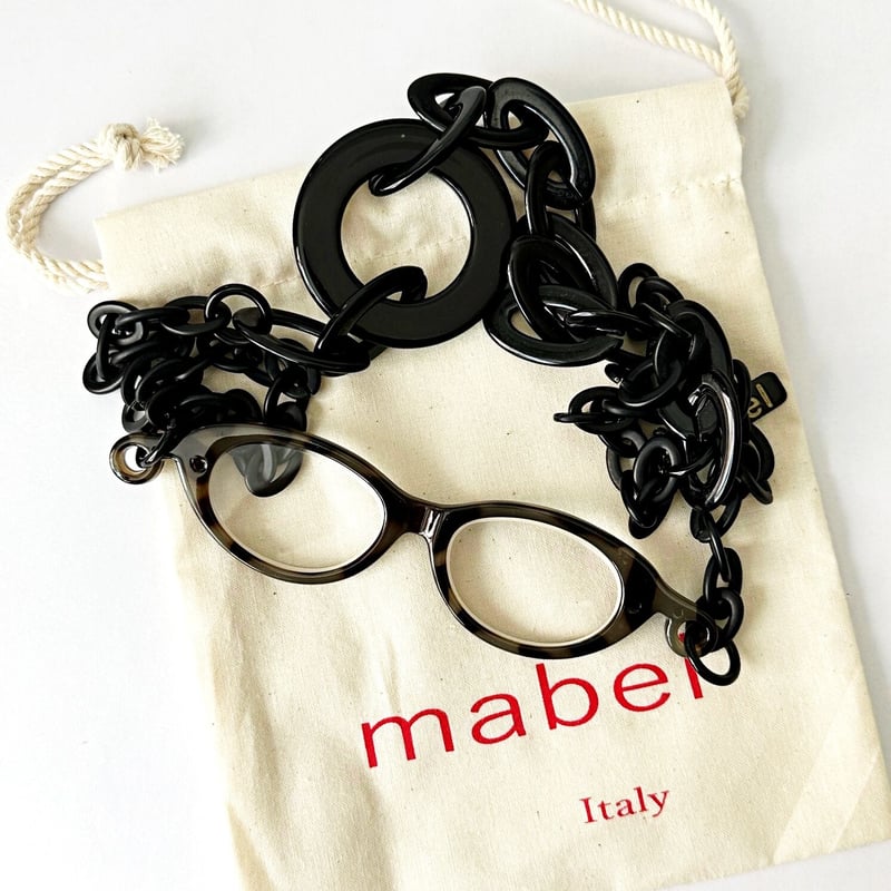 【定番】ダニエラグレンジスルーペネックレス ベッコウ柄 mabel (マベル）ルーペネックレス LPO023 イタリア製 | AGE VERT