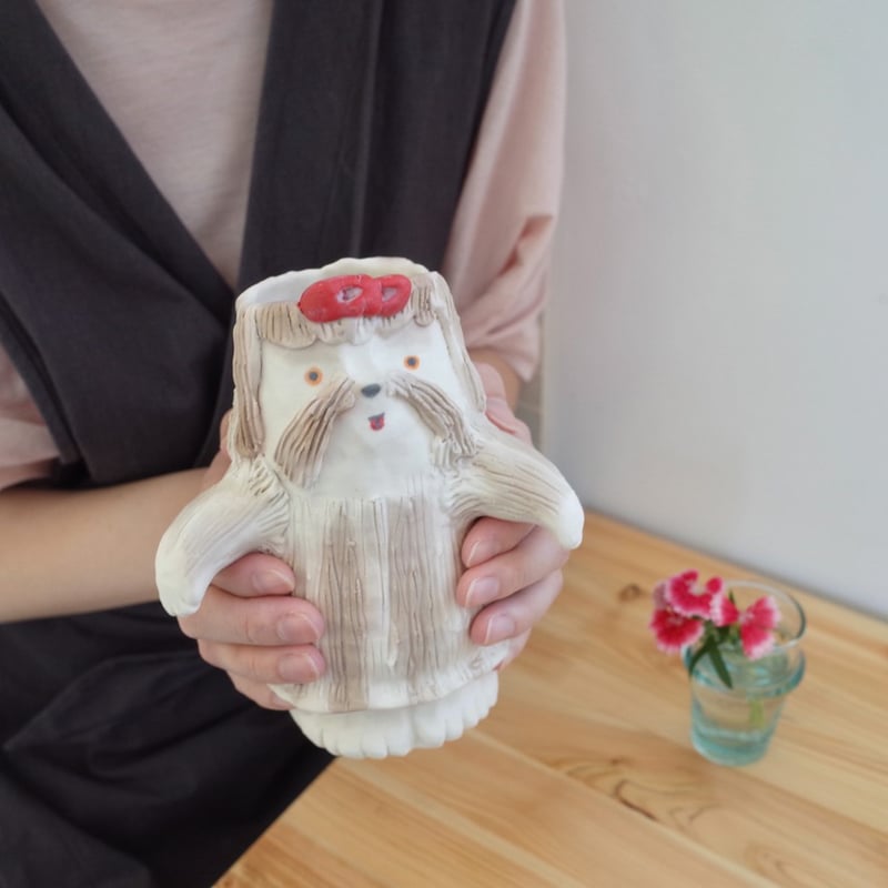 増田光 花器 イヌ