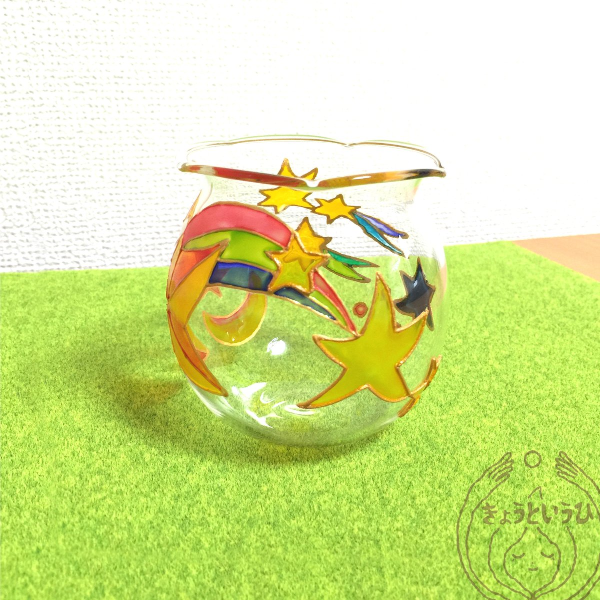 キャンドルホルダー ☆ 願い事は3つ ☆ 金魚鉢形 | Color☆World Palette