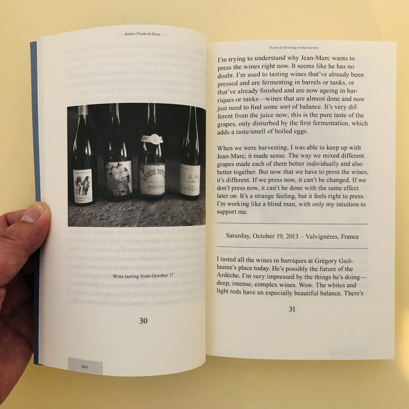 「Poetry Is Growing in Our Garden」ワイン関連本 POETRY IS GROWING IN OUR GARDEN by Anders Frederik Steen – twelvebooks