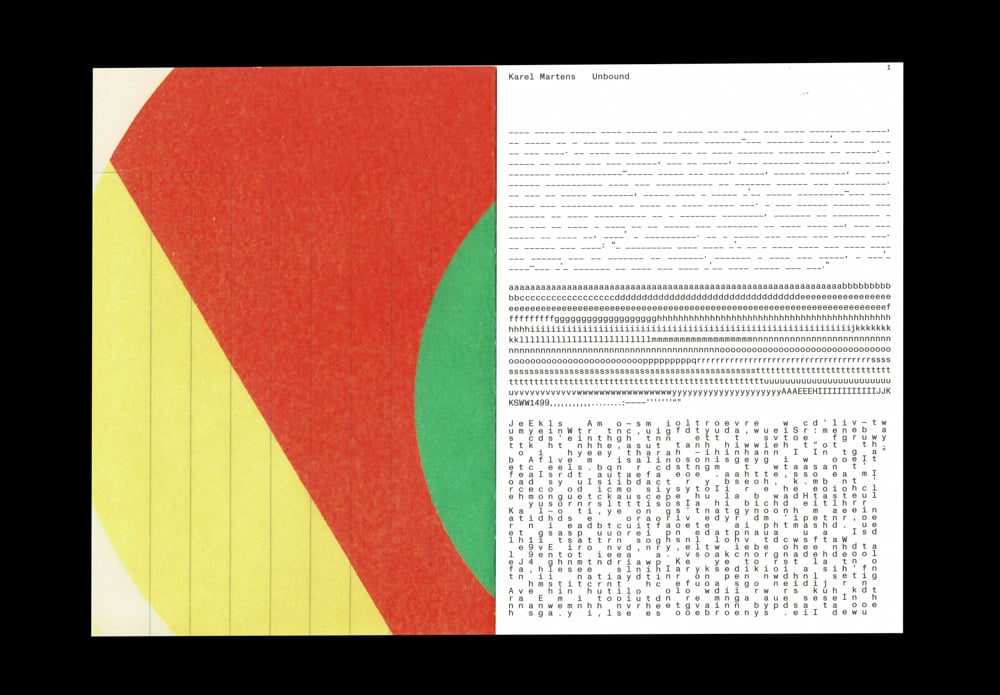 Karel Martens Unbound カレル マルテンス Karel Martens: Unbound | North East