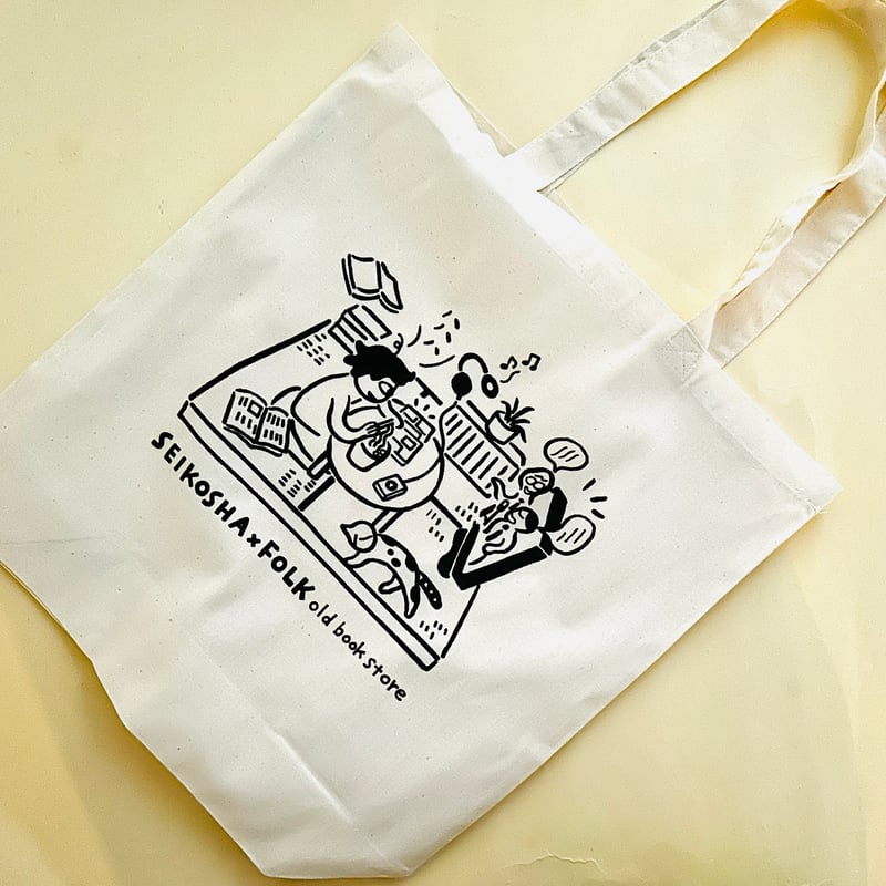 SEIKOSHA ✕ FOLK oldbookstore ✕ スケラッコ エコバッグ | 誠光