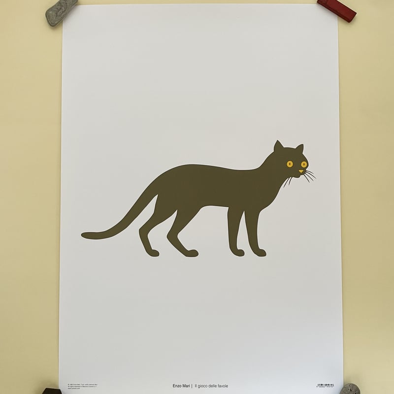 Enzo Mari ポスター 猫 | 誠光社 通信販売