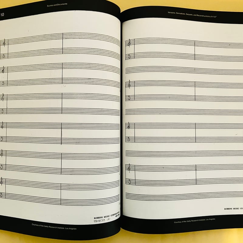 SOUNDS LIKE SILENCE - JOHN CAGE - 4'33” | 誠光社 通信販売