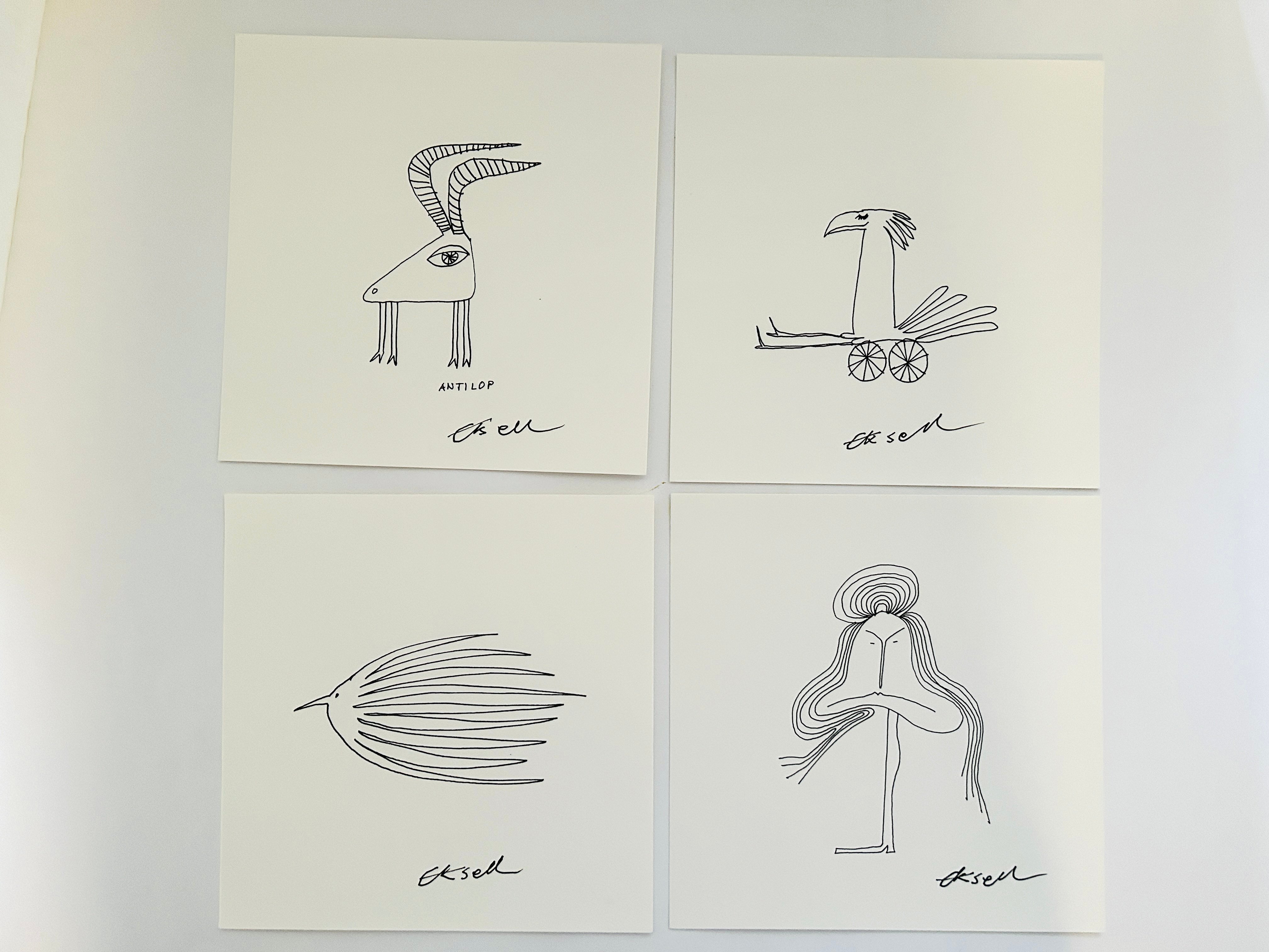 VINJETTER AV OLLE EKSELL 12 SERIGRAFIER サイン入り |