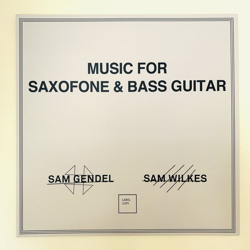 Music For Saxofone & Bass Guitar | 誠光社 通信販売