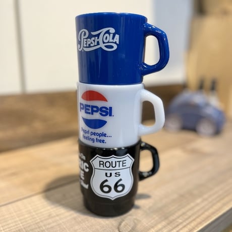 ミルキー スタッキング マグカップ PEPSI/ROUTE66 プラスティック マグ