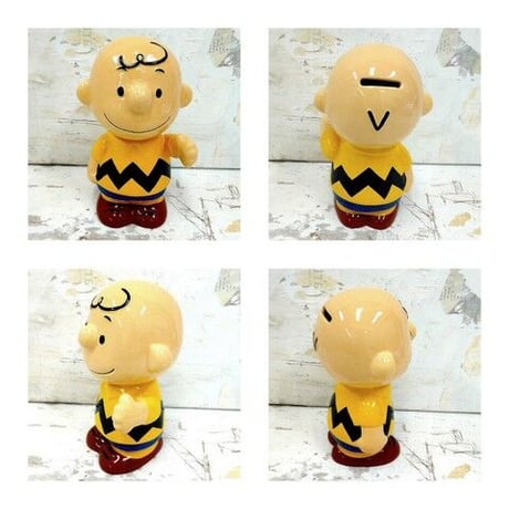 チャーリーブラウン貯金箱　SNOOPY  / PEANUTS/チャーリーブラウン立体コインバンク　SPY-529