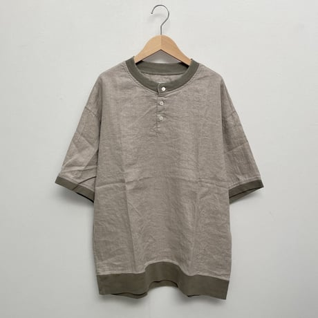 【メンズ】have a good day（ハブアグッドデイ）ヘンリーネック 半袖 リネン シャツ HGD-377