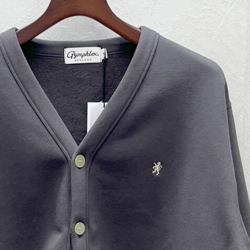 GYMPHLEX ジムフレックス Vネック 裏起毛スウェット カーディガン GY