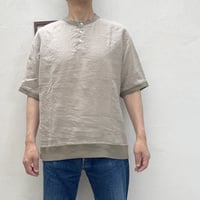 【メンズ】have a good day（ハブアグッドデイ）ヘンリーネック 半袖 リネン シャツ HGD-377
