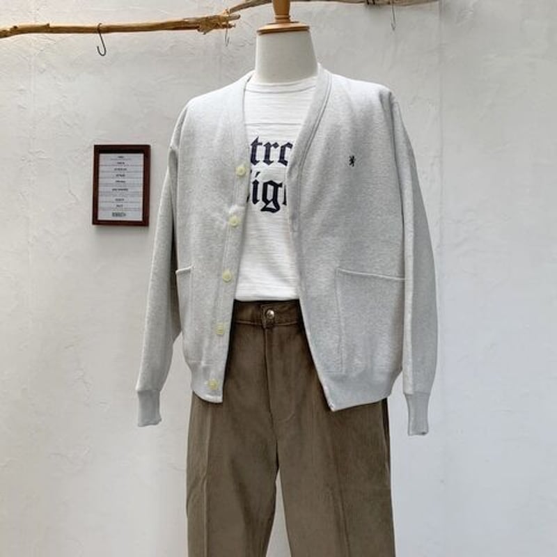 GYMPHLEX ジムフレックス Vネック 裏起毛スウェット カーディガン GY