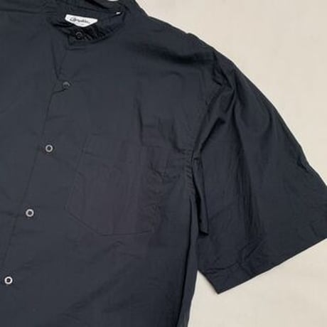 【メンズ】Gymphlex（ジムフレックス）半袖バンドカラーシャツ GY-B0156 STB