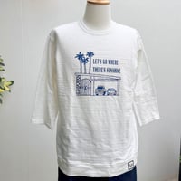 【メンズ】u.m.i sunrise ( ユーエムアイサンライズ) スラブ ７分袖Tシャツ LET’S GO　Y-1087A