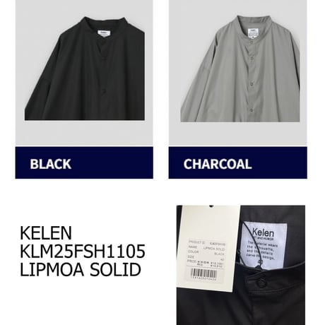 KELEN /ケレン　バルーンシャツ LIPMOA｜ゆったりした大人のバンドカラーシャツ  KLM25FSH1105
