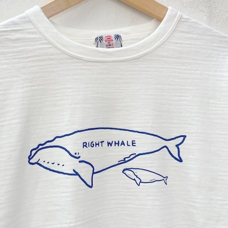 【メンズ】u.m.i sunrise ( ユーエムアイサンライズ) スラブ生地　長袖　ベーシックTシャツ　クジラの親子 　Y-1050LST