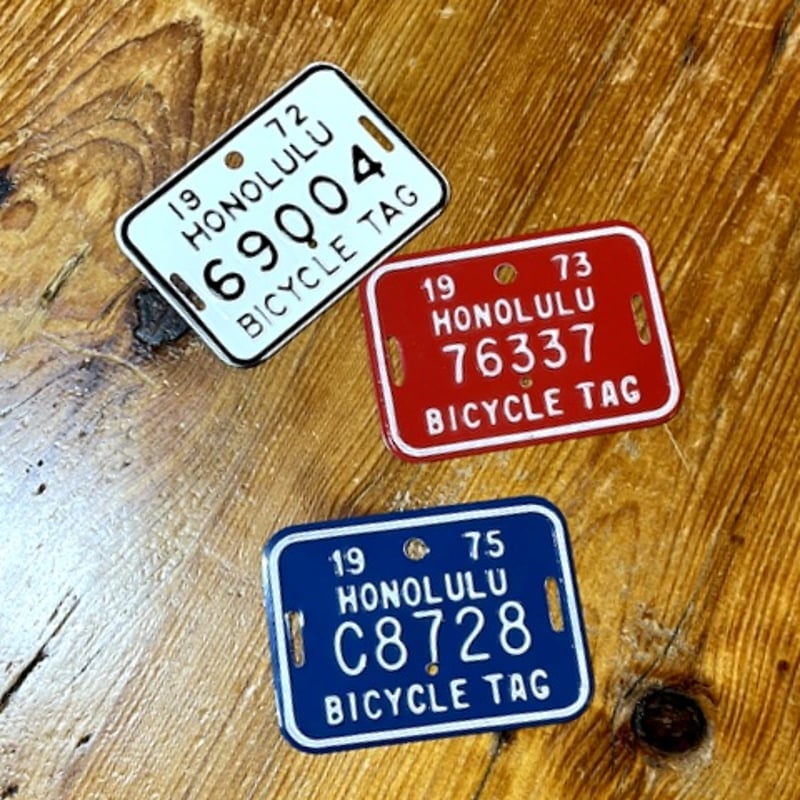 ハワイの自転車用ナンバープレート 70s Hawaii bicycle tag | MOUNT