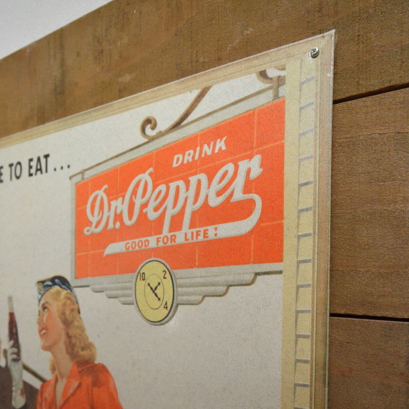 Dr Pepper（ドクターペッパー）サインプレート横型 新品レプリカ