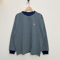 【メンズ】DANTON ダントン　長袖　クルーネック　Tシャツ　ボーダー　カットソー　DT-C0200TCB