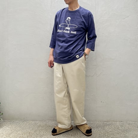 【メンズ】u.m.i sunrise ( ユーエムアイサンライズ) スラブ ７分袖Tシャツ Don't Think　Y-1087F