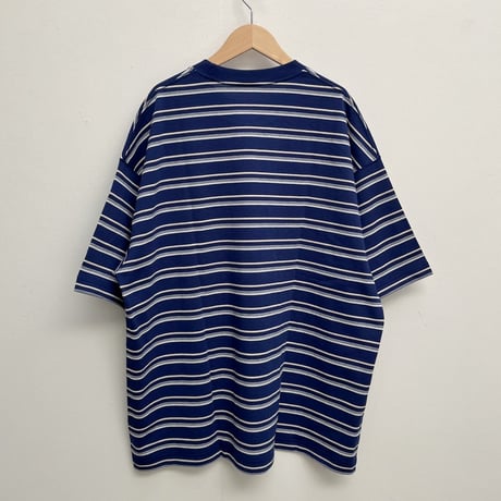 【メンズ】DANTON(ダントン）ポケット付　半袖Tシャツ　マルチボーダー ネイビー系　ベージュ系  DT-C0402TCB