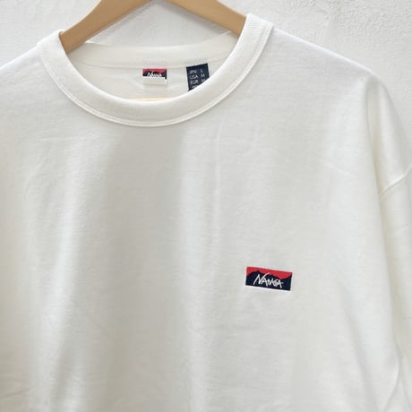NANGA （ナンガ) ボックスロゴ エンブロイダリー ロングスリーブTシャツ　NW2411-1G803