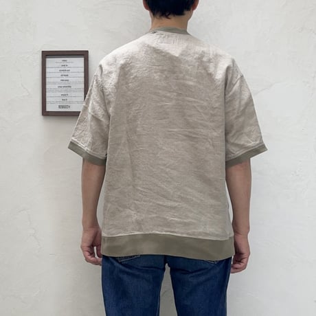 【メンズ】have a good day（ハブアグッドデイ）ヘンリーネック 半袖 リネン シャツ HGD-377