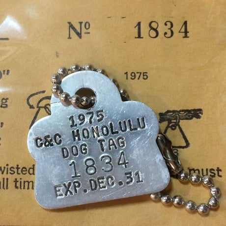 ハワイのアルミ製ドッグタグ 70s Hawaii Dog Tag　●ポスト投函対象商品