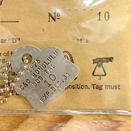 ハワイのアルミ製ドッグタグ 70s Hawaii Dog Tag　●ポスト投函対象商品