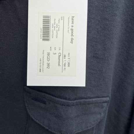 【メンズ】have a good day （ハブアグッドデイ） BD天竺 アーキテクト フラップポケット 長袖Tシャツ　HGD-392