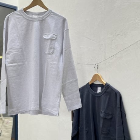 【メンズ】have a good day （ハブアグッドデイ） BD天竺 アーキテクト フラップポケット 長袖Tシャツ　HGD-392
