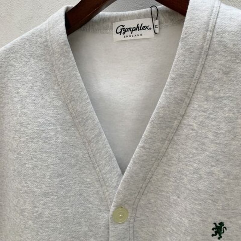 GYMPHLEX ジムフレックス Vネック 裏起毛スウェット カーディガン GY