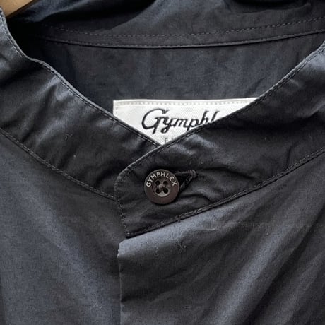 【メンズ】Gymphlex（ジムフレックス）半袖バンドカラーシャツ GY-B0156 STB