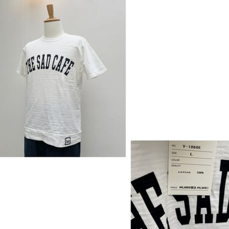 u.m.i sunrise ( ユーエムアイサンライズ) スラブ コットン　半袖　ロゴ Tシャツ Y-1060E　THE SAD CAFE