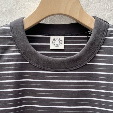 ORCIVAL(オーチバル) クルーネック　マルチボーダー　半袖Tシャツ OR-C0517CCF バインダーネック　プルオーバー
