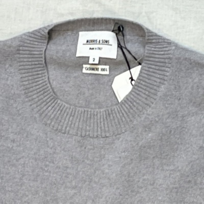 メンズ】MORRIS & SONS (モリスアンドサンズ)カシミヤ クルー メンズ】MORRIS & SONS (モリスアンドサンズ)カシミヤ クルー
