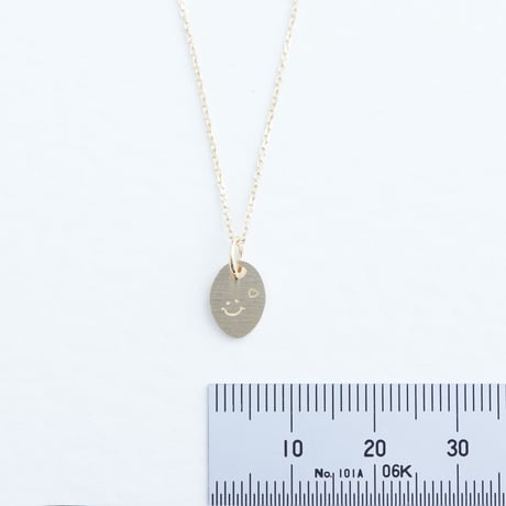 ニコマークオーバル型ネックレス｜K10YG｜KATACHI Necklace｜KATACHI-NEC-D