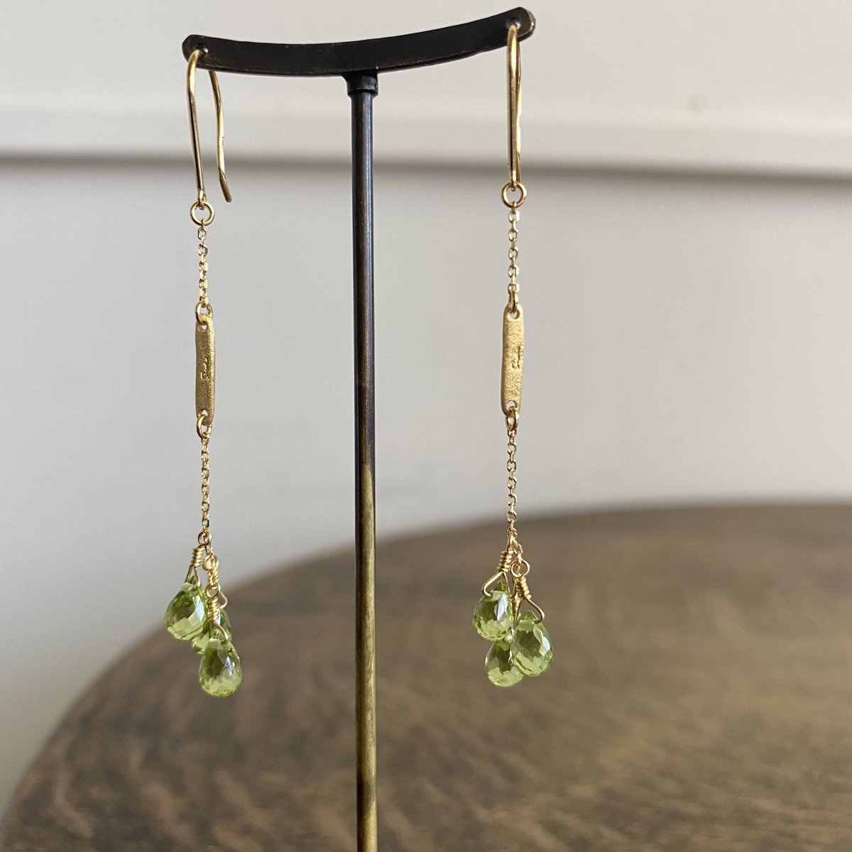 ペリドットのロングピアス｜K18YG｜SNP-148PE-LO | KAZOKU JEWELLERY