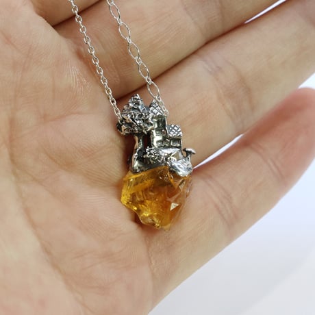"roca necklace sv" シトリン
