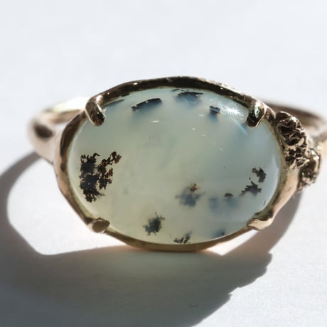 moss ring デンドリティックブルーオパール