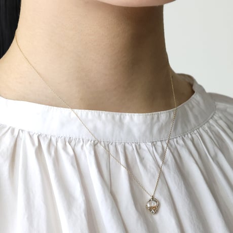 moss necklace サンストーンアクアマリン